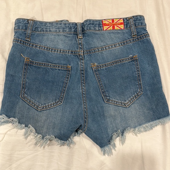 Machine Blue ripped/distressed jean shorts - Picture 2 of 3